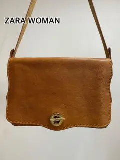 ZARA WOMAN ザラウーマン キャメルのレザートートバッグ