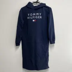 TOMMY HILFIGER ロゴスウェットワンピース ロングパーカー