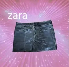ZARA タイトスカートミニスカートy2k　グランジ　フェイクレザー　ローライズ