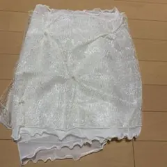 AIMERのラメレース×オーガンジーストール（アイボリー）