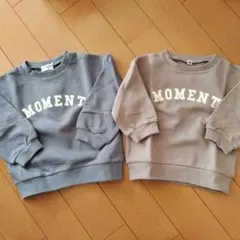 MOMENT プリント トレーナー 2色セット