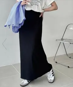 【新品】GeeRa セルフカット美脚魅せタイトスカート　黒Lのサムネイル