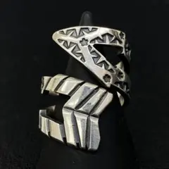 美品 NAVAJO Bo Reeves アロー スタンプ デザインリング 16号