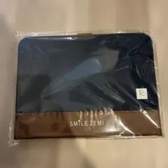 SMILE ZEMI タブレットケース ネイビー/ブラウン