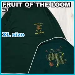 【00s US古着】フルーツオブザルーム 両面プリント 長袖 Tシャツ ロンT