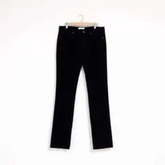 UNIQLO／メンズ／コーデュロイストレートジーンズ／ブラック／27インチ