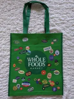 WHOLE FOODS MARKET ホールフーズマーケット●エコバッグ 緑