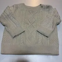 baby GAP アイボリー ケーブルニット 18-24ヶ月