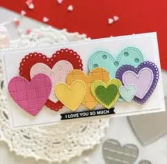 【新品未使用】ハートいっぱい　カッティングダイ