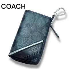 COACH コインケース シグネチャー キーリング付き コンパクトウォレット