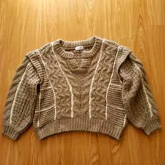 【未使用品】SNIDEL ケーブルニット クロップドセーター