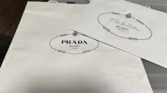 PRADA ショッパー 大 、小セット　ホワイト