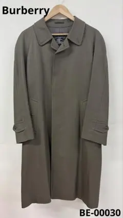 希少　バーバリーズ　ステンカラーコート　プレステージコレクション　シルク100% 美品 希少 バーバリー ステンカラーロングコート シルク100% 最高級