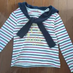 ポンポネットジュニア ストライプ 長袖カットソー Lサイズ160