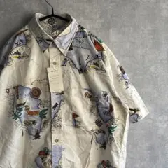 古着　総柄シャツ　ヴィンテージ used ビンテージ　希少　レトロ　ユーズド