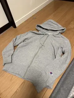 Champion グレー フルジップパーカー Sサイズ