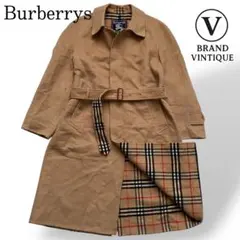 【美品】 バーバリーズ ロングコート ベルト付き ダブルフェイス ノバチェック