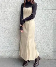 COCO DEAL ベージュキャミワンピース