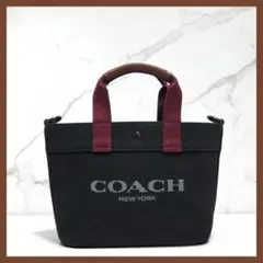 COACH コーチ トート20 カラーブロック ミニトートバッグ ブラック
