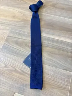 WANDM ネイビー ニットネクタイ