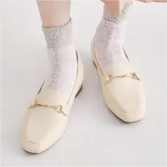 ビットモチーフスクエアトゥローファー