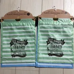 『新品』ディズニー　トイストーリー　ポリ巾着　袋　エイリアン　リトルグリーンメン