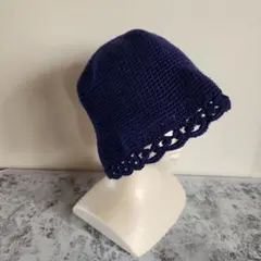 ハンドメイド手編み春夏用バケットハットクラッシャーハットクロシュハット