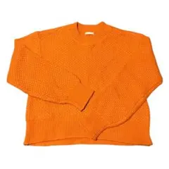 【GU】 オレンジ ニットセーター