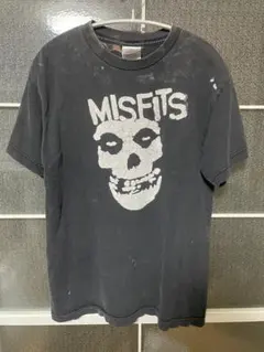 希少デザイン MISFITS ミスフィッツ バンドTシャツ フェードグリーン L 