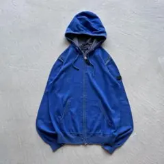 00s armani jeans blue zip hoodie ジップパーカー
