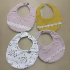 フラワー柄スタイ4枚セット