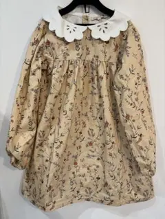 F omibia クラシック　ワンピース　白襟　スカラップ　130