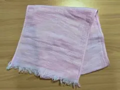 桜色 フリンジ付き マフラー