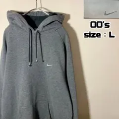 00s Nike ナイキ パーカー フーディー 厚手 グレー ストリート L