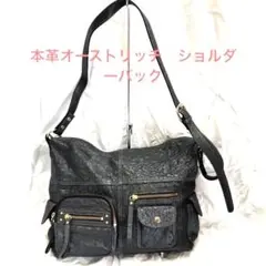 本革オーストリッチ　ショルダーバック