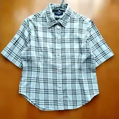 BURBERRY バーバリー ノバチェック ストレッチシャツ 折り返し袖タブ付き