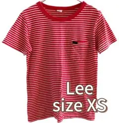 【Lee】Tシャツ 赤と白のボーダー柄