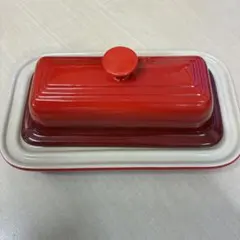 LE CREUSET ル・クルーゼ バターケース レッド 赤 ストーンウェア
