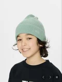 美品 THE NORTH FACE キッズ ニット帽 ミントグリーン