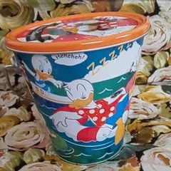 ディズニーのバケツ型の缶の小物入れ