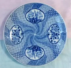 【最終価格】有田焼　肥前 哲三郎作　 　絵柄/祥瑞 尺皿 直径約31cm