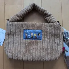 ルートート　スヌーピー　ベージュ トート、ショルダーバック
