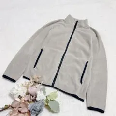 【ユニクロ】UNIQLO メンズ フリースフルジップジャケット ベージュ S