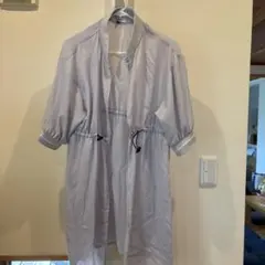 ピンクラテ ライトグレー カーディガン M