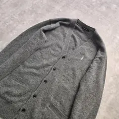 ウール100% イーストボーイ LLカーディガン 濃いグレー スクール USED