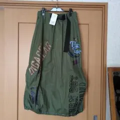 スカラーベルトアジャスター付きバルーンデニムスカート