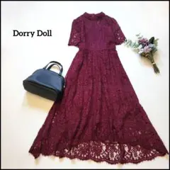 ドリードール/アサクラ●人気完売品♪ケミカルレース使いヘム裾ドレスワンピース