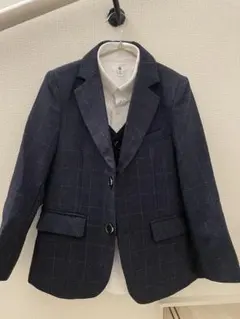 ネイビー チェック柄 フォーマルスーツ セット