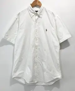 RALPH LAUREN ポニー刺繍 ボタンダウン 半袖 シャツ ■0911F