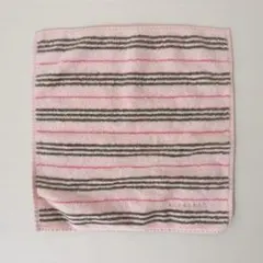 BURBERRY タオルハンカチ ストライプ ピンク